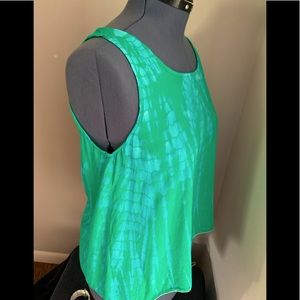 Green Open- back Tank Top-Medium